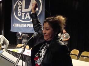 Juana Rodriguez: She and other residents of Pacoima, CA, have begun rallying to try to save their homes of foreclosures.