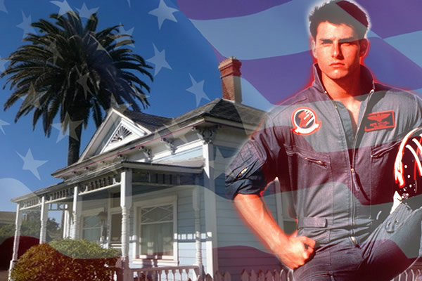 top gun, tom cruise, beach bungalow