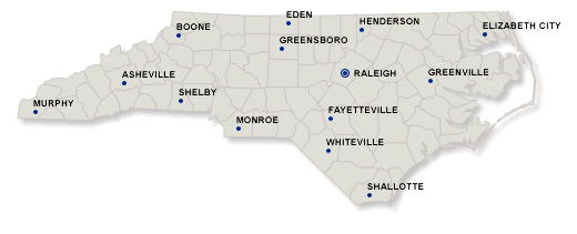 north carolina map