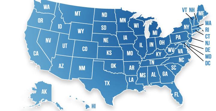 Mapa de los Estados Unidos